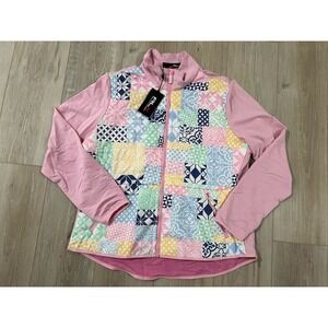 RALPH LAUREN RLX Women's JACKET PINK/MULTI FLORAL PRINT Golf XL NEW